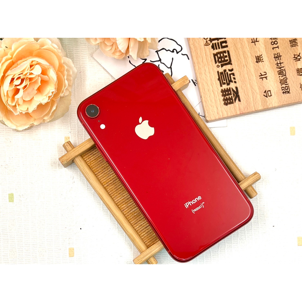 iPhone XR 128G 紅 電池85% 無盒裝 有配件