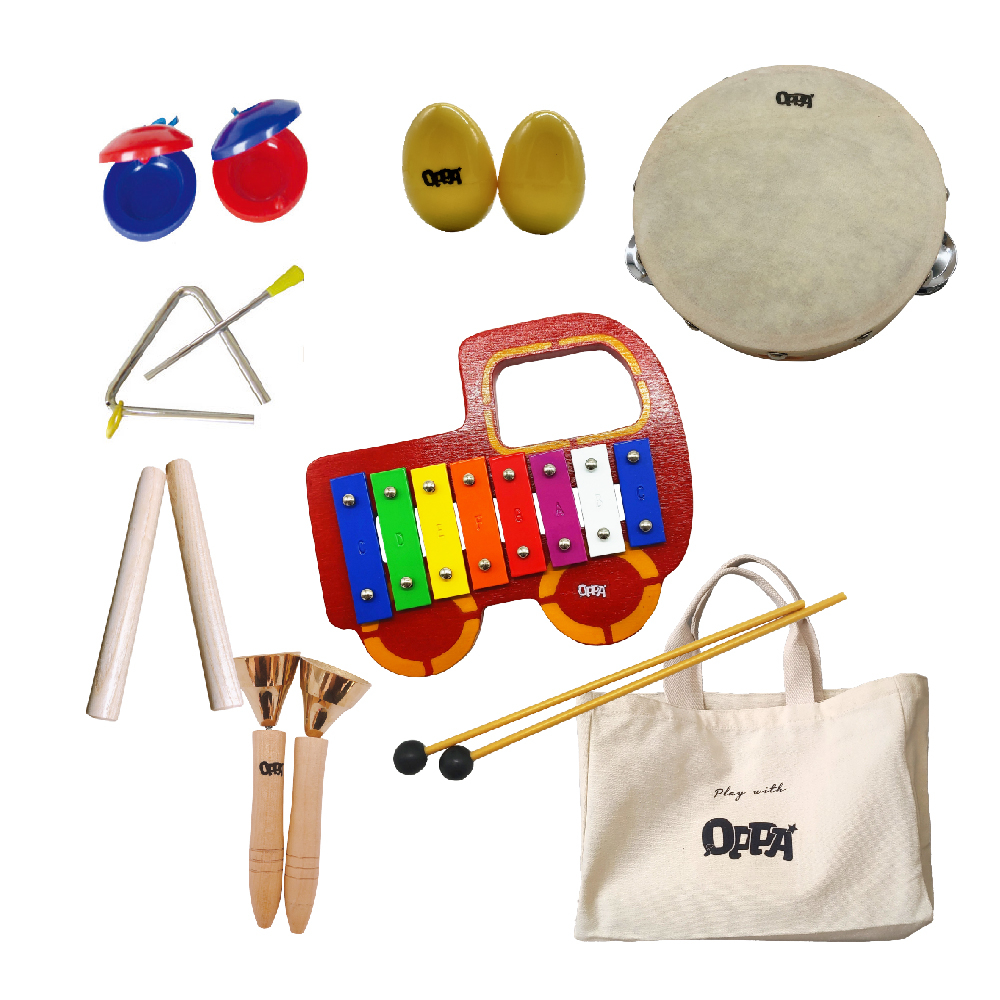 【OPPA 】鐵琴組合樂器包 音樂律動 兒童初階樂器組(幼兒教育 小樂器)