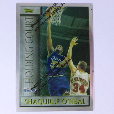 ~Shaquille O'Neal/俠客.歐尼爾~名人堂/大白鯊/超人 1996年TOPPS.金屬設計.NBA特殊卡