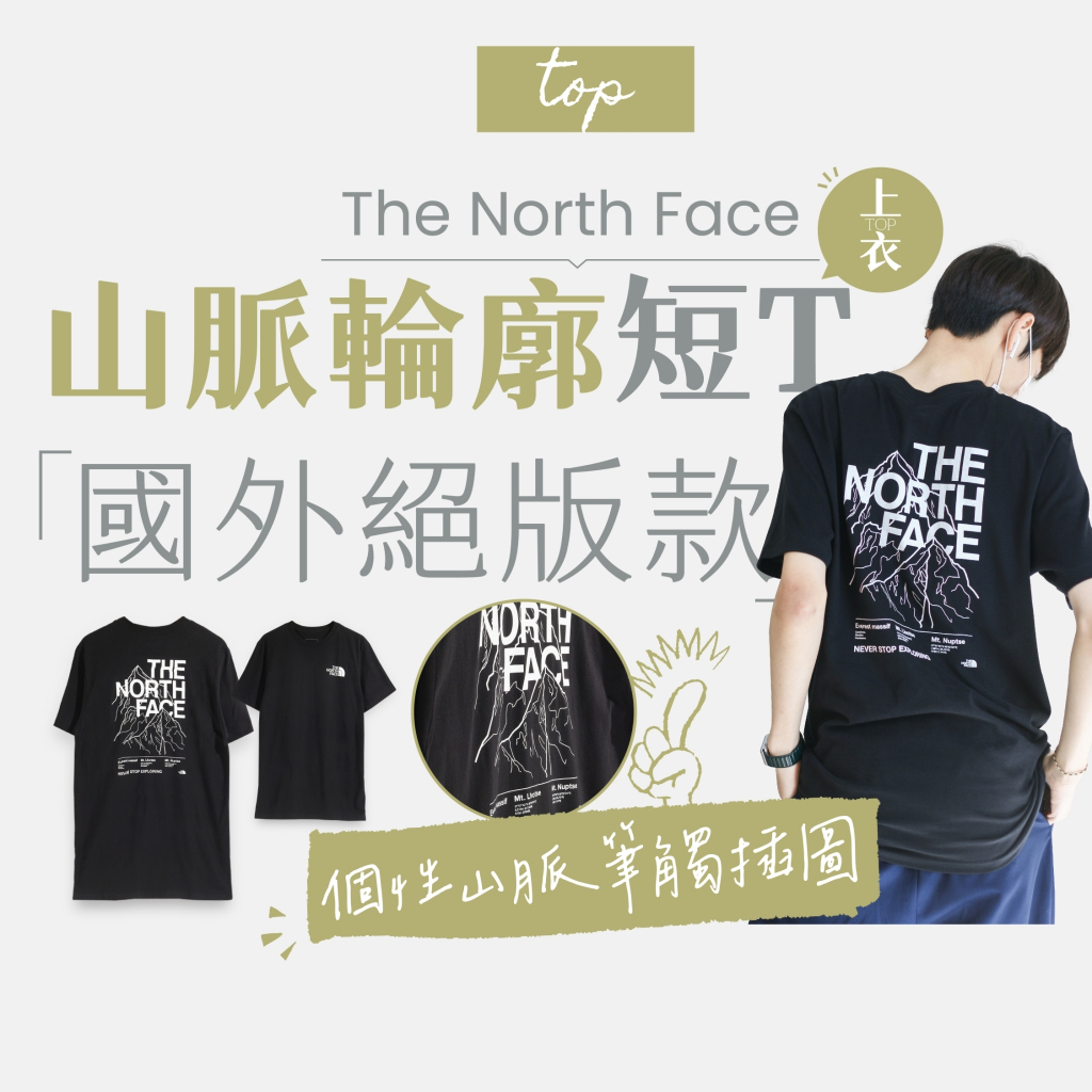 【商城正品｜現貨】The North Face 北臉 北面 TNF 短T T恤 素T 短袖 上衣 山脈 輪廓 極峰