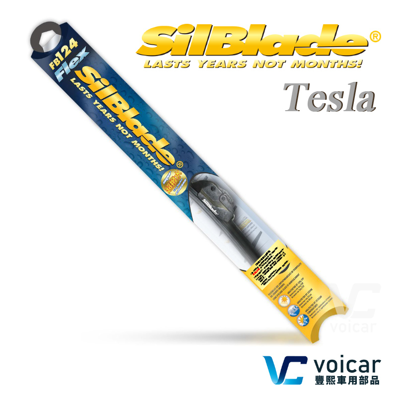 【特斯拉TESLA Model X(2015~2021)】美國SilBlade Flex 原廠噴水型軟骨超撥水矽膠雨刷