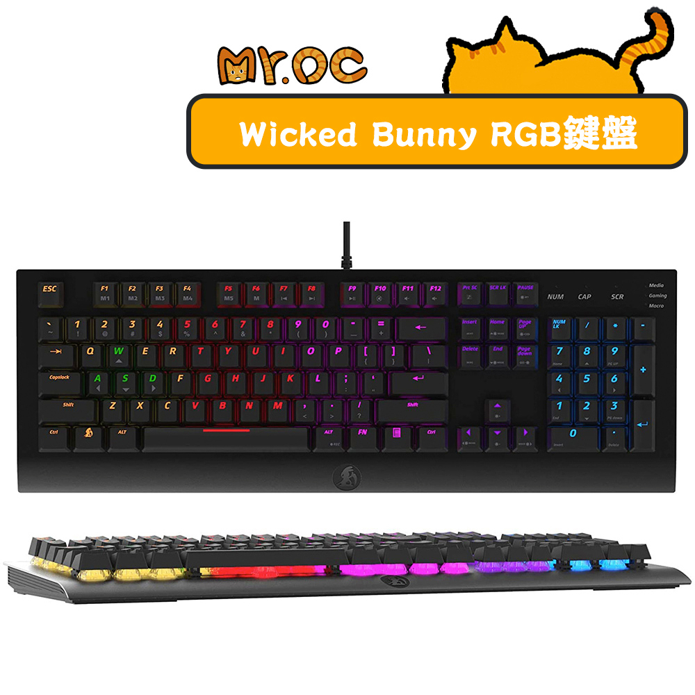 Wicked Bunny 頂級機械電競RGB鍵盤-風馳