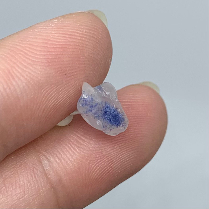 【クロエ企画】天然石✨藍線石水晶✨耳釘 耳針 養耳洞 抗過敏耳針#p004