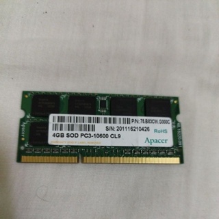 宇瞻 Apacer DDR3 1333 4G 筆電記憶體（雙面）