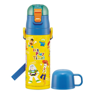 SKATER 兒童用 迪士尼 超輕量不鏽鋼 兩用保冷保溫瓶 430ml 玩具總動員 AT60468