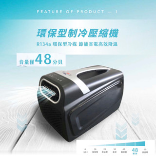 Hawrin 華菱 移動式冷氣 手提式移動 可提式攜帶冷氣 露營 450W 4400BTU 車宿