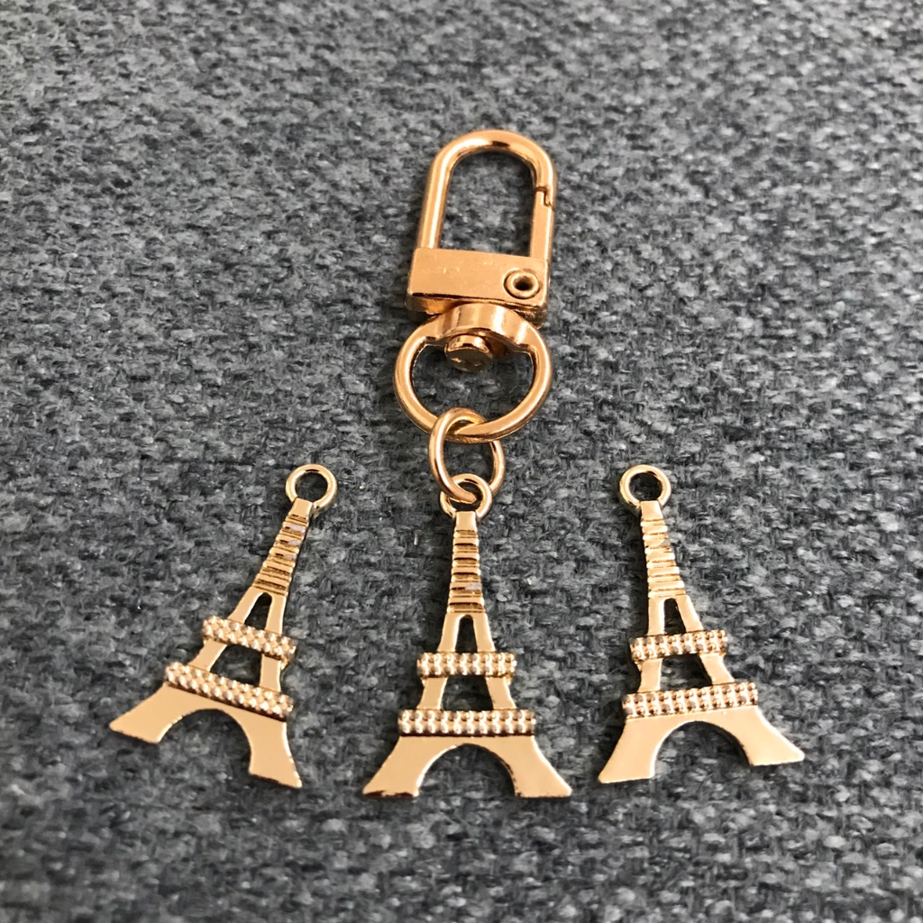🔥DIY 創意🔥浪漫 巴黎 鐵塔 吊飾 耳環 服飾配件 配件 背包掛飾 鑰匙圈 Airpods