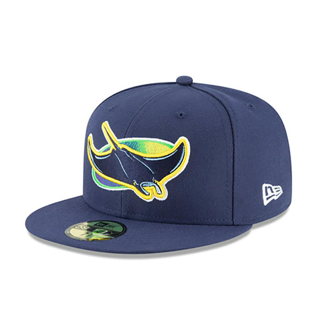 【NEW ERA】MLB 坦帕灣 光芒 59FIFTY 球員帽 通用 深藍 魔鬼魚 棒球帽【ANGEL NEW ERA】