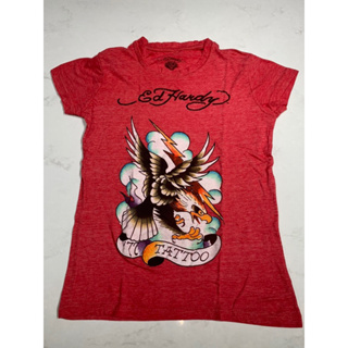 現貨 真品 Ed Hardy 兒童純棉上衣 T-Shirt 尺寸 S 二手 穿過1 次