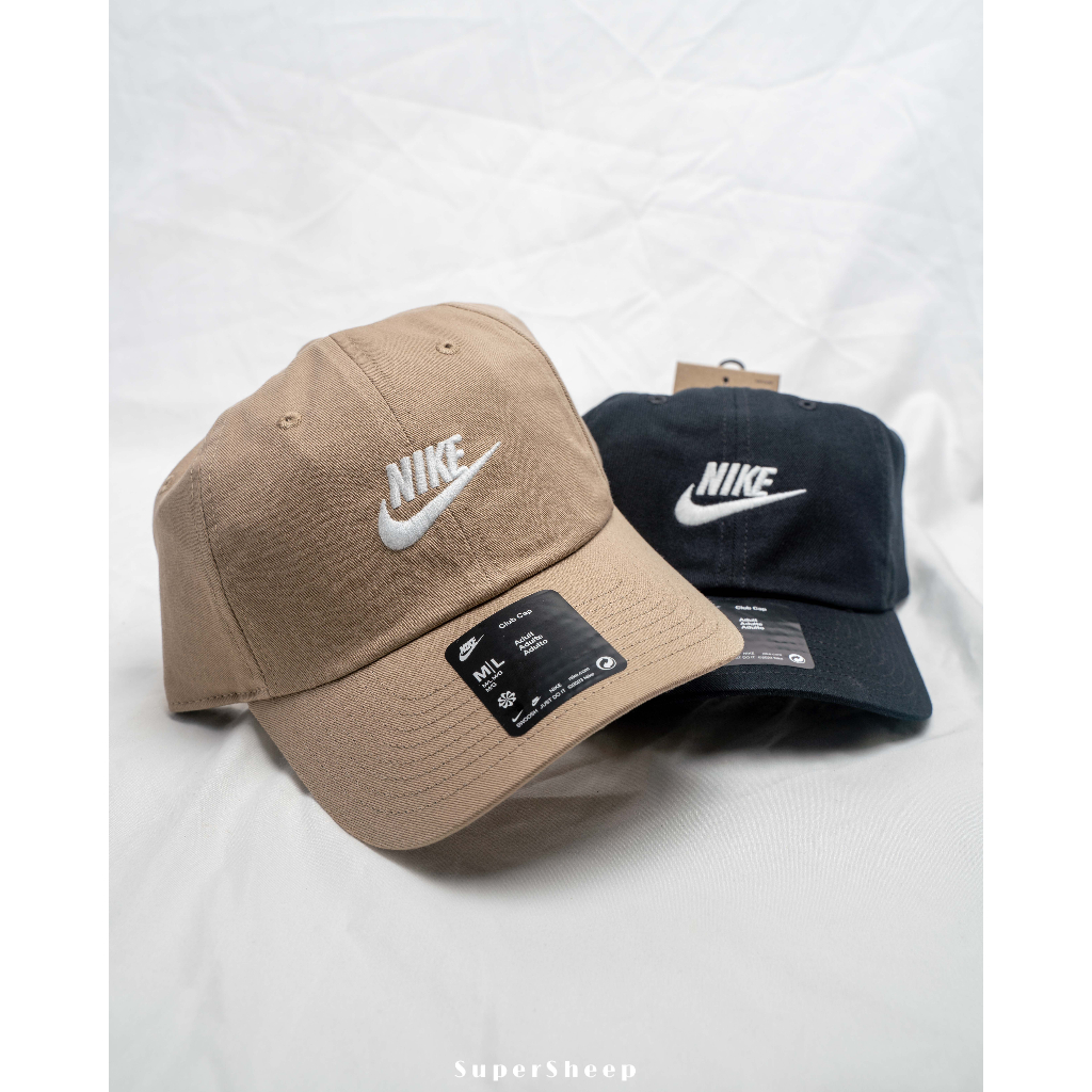 Nike Club 老帽 可調式 水洗 黑 FB5368-011 卡其 FB5368-247