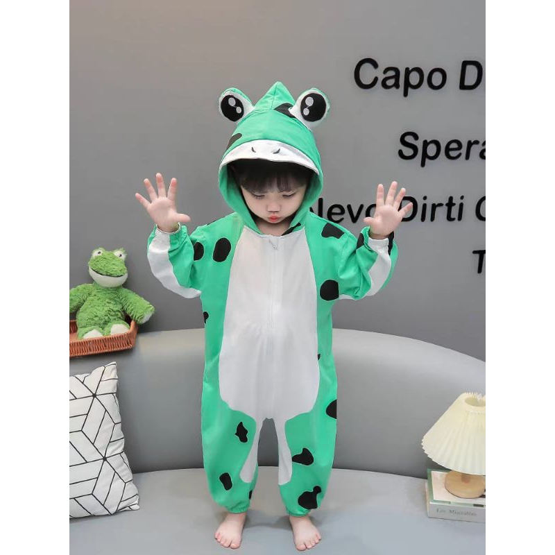 【部份現貨/部份預購】兒童青蛙連身服 兒童哈衣 兒童造型服 青蛙連身服 寶寶連身服 兒童造型睡衣 yiayiashop童