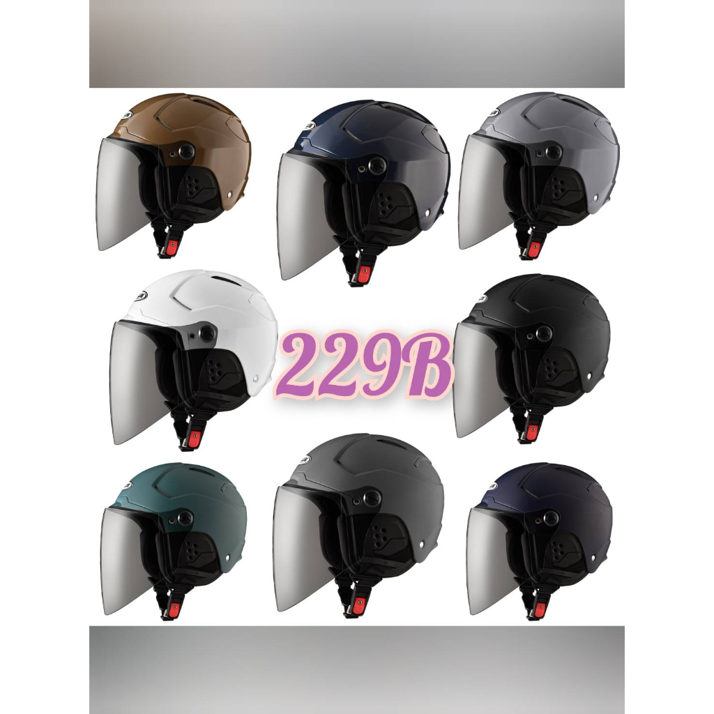 🥳優惠在聊聊🥳 瑞斯 ZS 229B 素色 半罩式 3/4罩安全帽 加長鏡片 內襯可拆洗