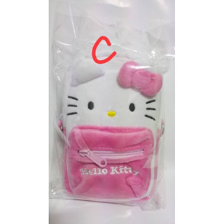 Hello kitty迷你後背手機觸控包 手機袋 筆袋 斜背包 附背帶---約19公分