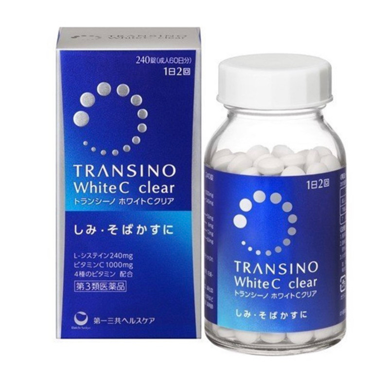 (現貨）日本正品100% 第一三共 TRANSINO White C clear 240錠 日本原裝