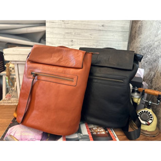 🔥現貨【🇰🇷 Tanned】|韓國 2story植鞣牛皮前皮蓋子後揹包🎒真皮系列 牛皮皮革 大容量揹包 旅行包 多功能包