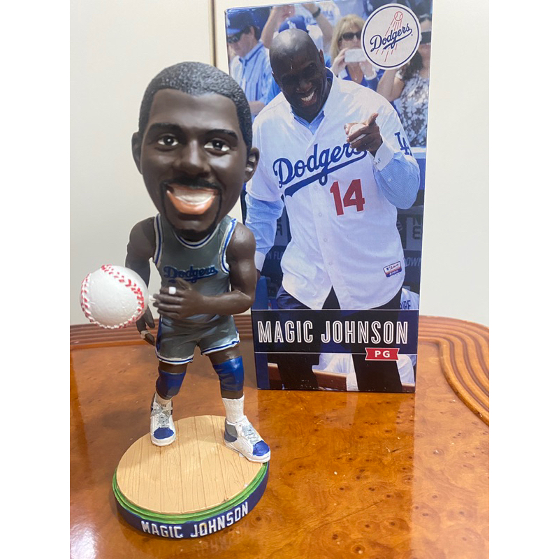 湖人隊傳奇-魔術強生 Magic Johnson 道奇主場開球 SGA公仔 bobblehead