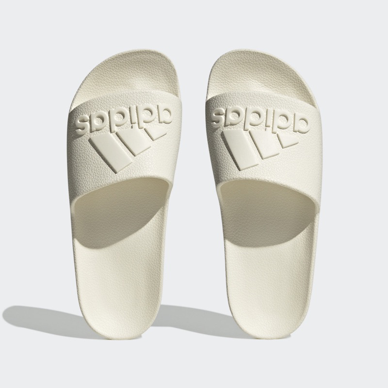 全新現貨 adidas ADILETTE AQUA 運動拖鞋 米白 男女 “不吸水材質” 逛街 海邊 沙灘 IF7370