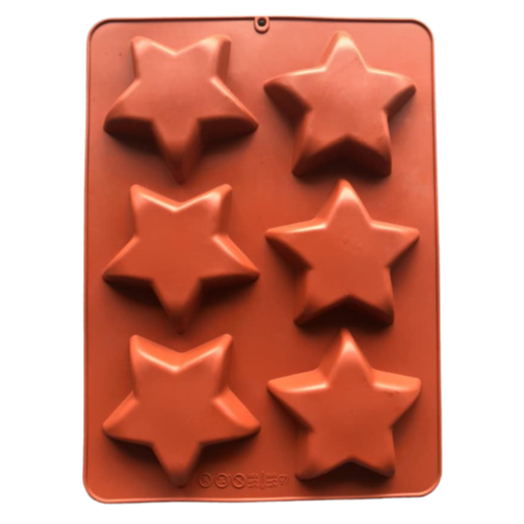 台灣 STEADYS 星星造型矽膠模(赤陶色Terracotta-4連) 蛋糕 果凍 手工皂 奶凍 冰淇淋 烘焙用具