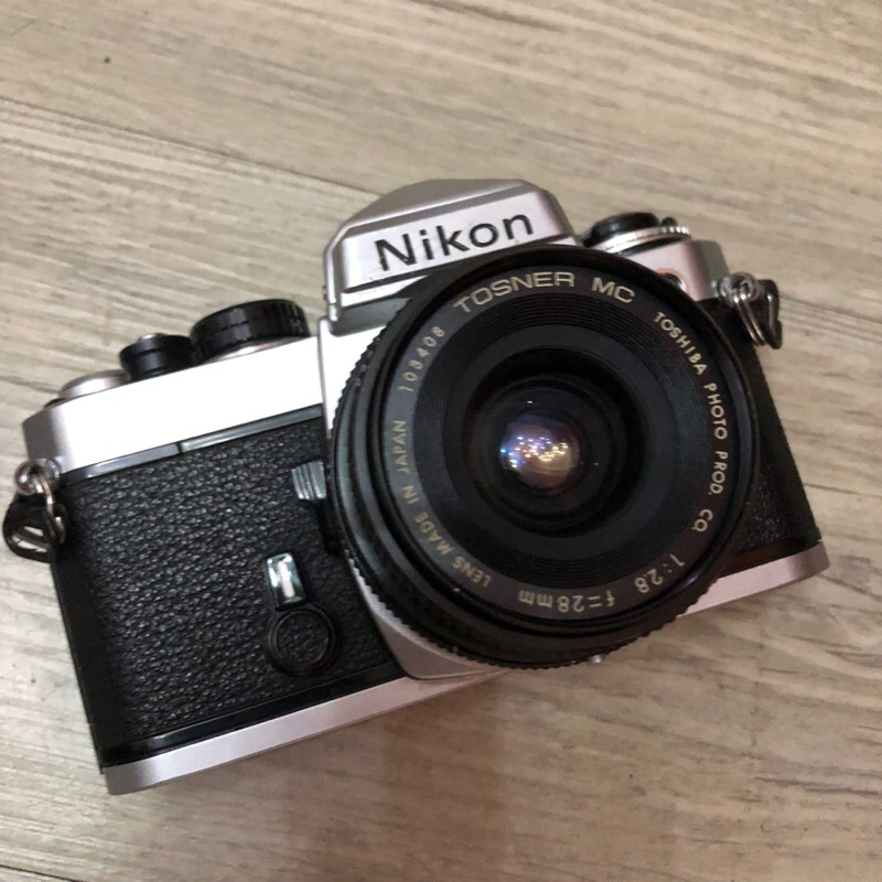 故障機快閃特賣 Nikon FE + TOSNER 28mm f2.8 Nikon ai接口大光圈廣角鏡