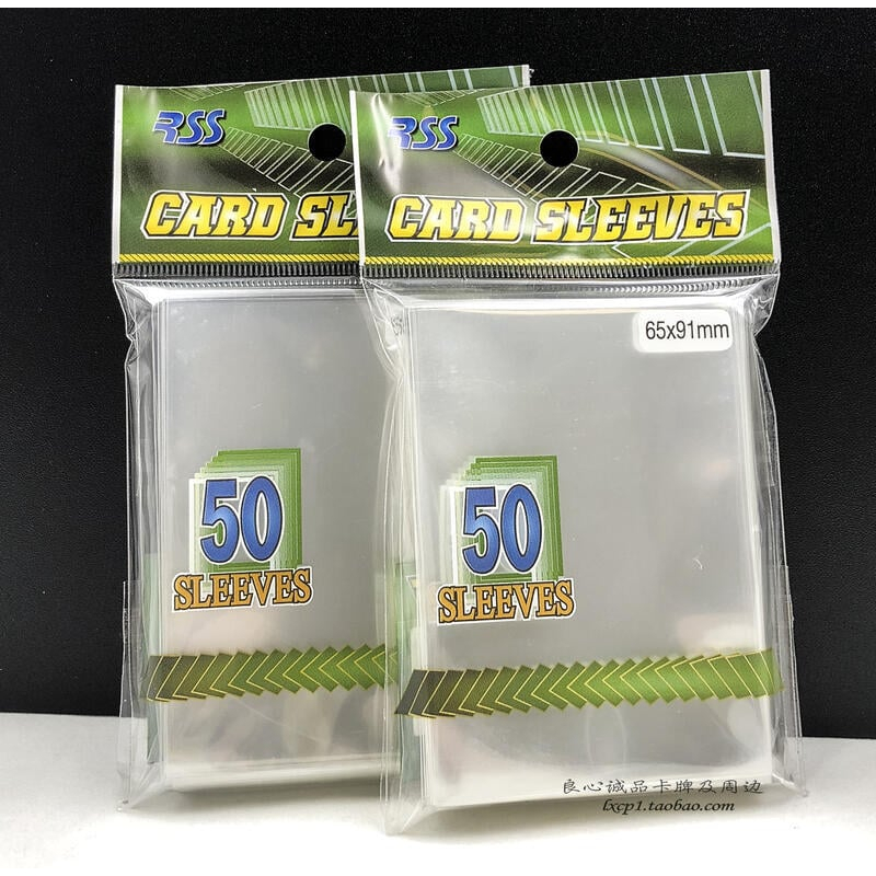 [現貨][鬧鬧小鋪][卡套/牌套] RSS 台灣製 雙面透明 硬質 厚型 TCG卡牌保護套 外層 無封口 1包50入