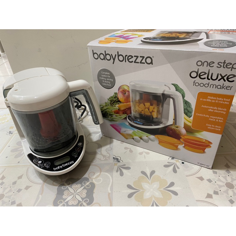 二手寶寶副食品調理機/美國babybrezza 副食品自動料理機+蒸鍋(數位板)/8成新/還在保固內