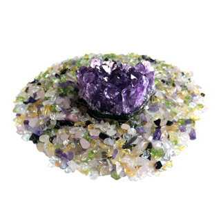 【A1寶石】日本頂級天然五行紫水晶簇