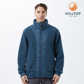【HILLTOP山頂鳥】男款立領保暖搖粒絨刷毛外套 藍綠｜PH22XMZ0ECE1