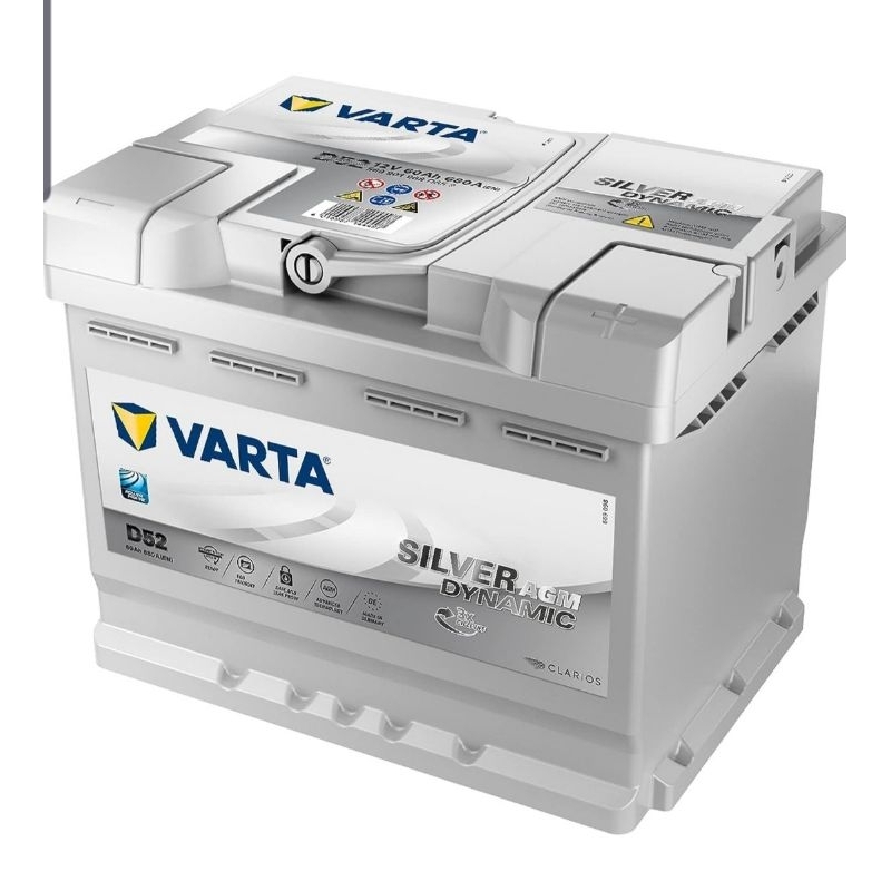 德國製造Varta華達汽車電池AGM等級電瓶12V60ah啟停車款STARTSTOP怠速熄火功能可用bmw賓士mini