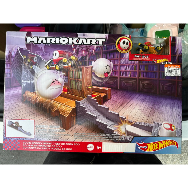 正版台灣現貨Mattel Hot Wheels 風火輪Mario Kart 瑪利歐系列軌道組 幽靈