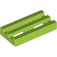 磚家 LEGO 樂高 萊姆綠色 Tile 1x2 Grille 溝槽 排氣蓋 水溝蓋 柵欄 2412