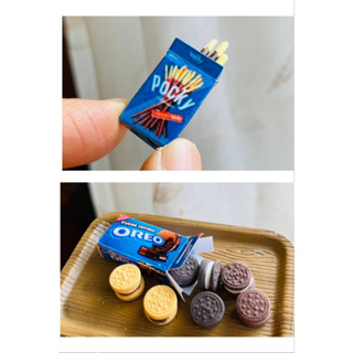 OREO Pocky 巧克力棒 袖珍 巧克力 手作 迷你 食玩 微型 藝術 擺飾 禮物 模型 黏土 情境布置 仿真食物