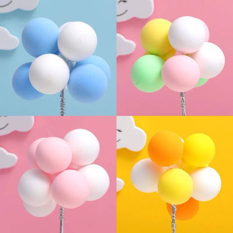 🌸五日工坊🌸 彩色告白氣球 生日氣球串 泡棉氣球裝飾 七彩 彩虹 生日禮物/交換禮物/兒童玩具/蛋糕裝飾/周歲蛋糕