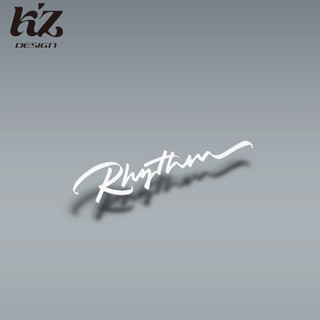 【當日出貨】 Rhythm汽車創意個性文字趣味貼紙