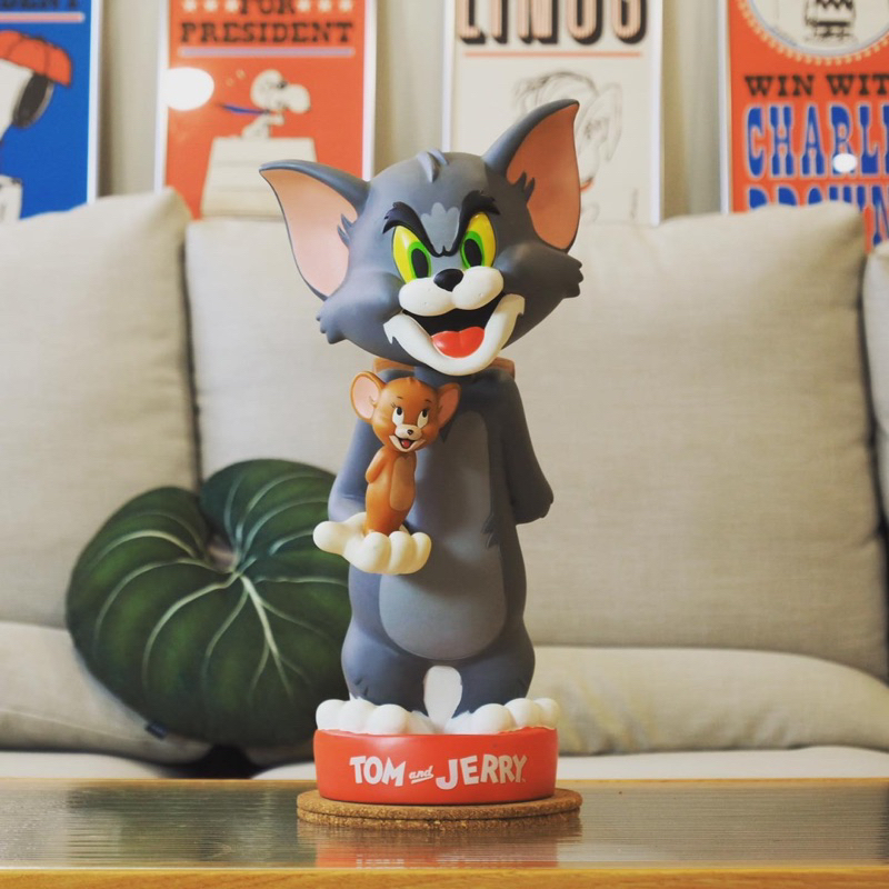 2006年 Funko Tom and Jerry 1000體限定 湯姆貓與傑利鼠 搖頭公仔存錢筒