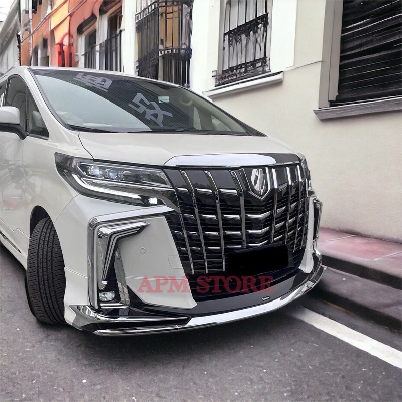 豐田TOYOTA  ALPHARD 蒙娜麗莎前保桿專用TRD前下巴含日行燈 空力套件改裝 配件齊全 業界高水準 品質保障