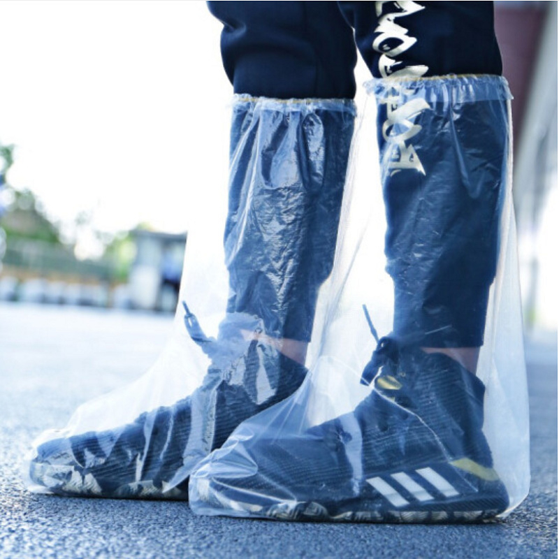 台灣現貨  防雨鞋套 成人防水鞋套 男女通用 拋棄式雨鞋套 防水防塵雨衣 鞋套 雨鞋 塑膠鞋套 防水鞋套 一次性高筒雨鞋