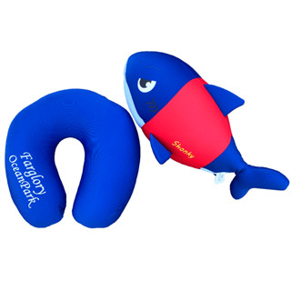 farglory ocean park遠雄海洋公園 咬咬shonky鯊魚頸枕 鯊魚玩偶頸枕 40cm