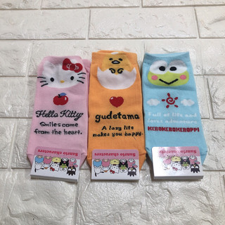〒藍色海洋〒㊣Hello Kitty襪子 蛋黃哥襪子 大眼蛙襪子 直版襪