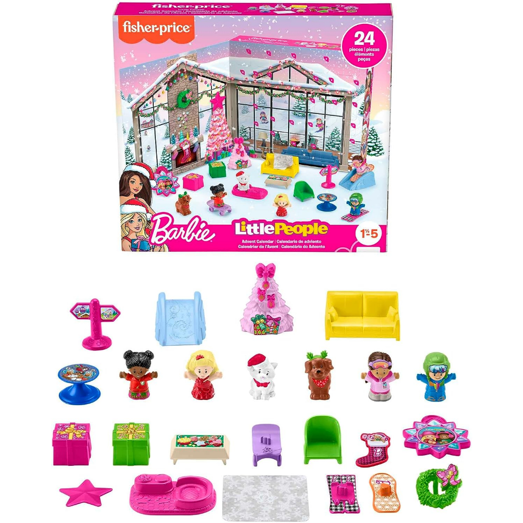 預購🚀 空運🚀美國 Fisher-Price  Barbie芭比公仔玩具降臨曆 倒數日曆 降臨曆 戳戳樂倒數月曆聖誕節