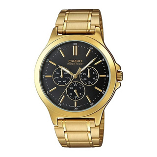 【CASIO 卡西歐】經典時尚三眼腕錶 MTP-V300G-1A 33.2mm 現代鐘錶