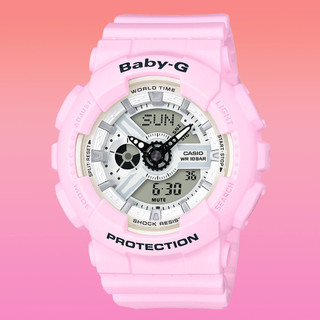 CASIO 卡西歐 BABY-G 棉花糖粉色運動錶(BA-110BE-4A)