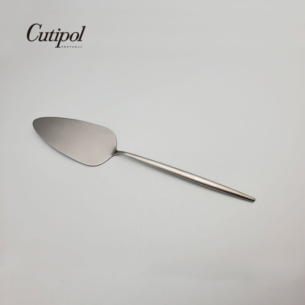 【Cutipol】MOON系列-霧銀不鏽鋼-28cm蛋糕刀 葡萄牙手工餐具