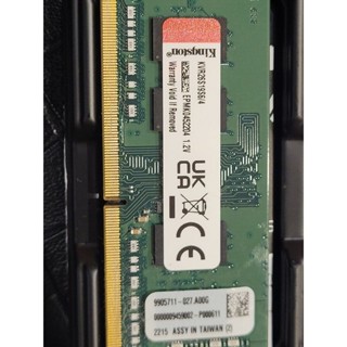 金士頓筆記型記憶體 DDR4 2666 4G 數條