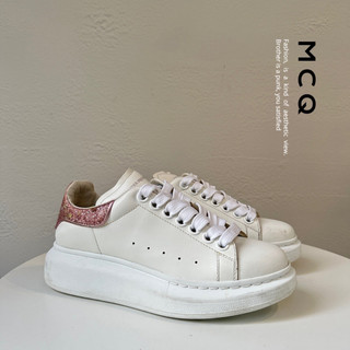 [HYC] ALEXANDER MCQUEEN MCQ 麥昆 厚底 休閒鞋 小白鞋 粉尾 粉色 亮片 燙金字 EU35