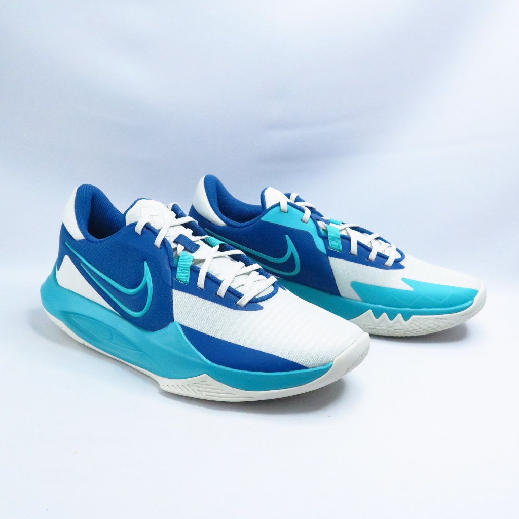 NIKE Precision VI 男籃球鞋 DD9535008 白x藍綠 大尺碼【iSport愛運動】