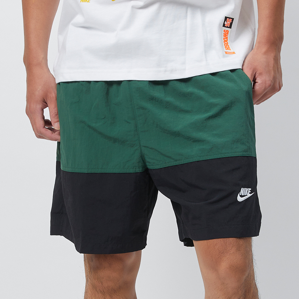 Nike AS M NK Club+ WVN Short CB 男 綠黑色 運動 海灘 拼接 短褲 FB7812-323