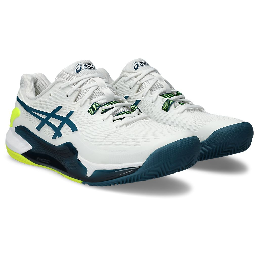 [Asics]23 Resolution9 白/綠 男款 美網配色 網球鞋 1042A376-101「天晴體育用品社」