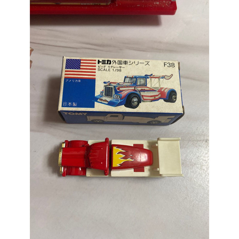 TOMICA 絕版 日製 青盒 外國車NO.F38 Big Rig Racer(盒微泛黃、車微掉漆）