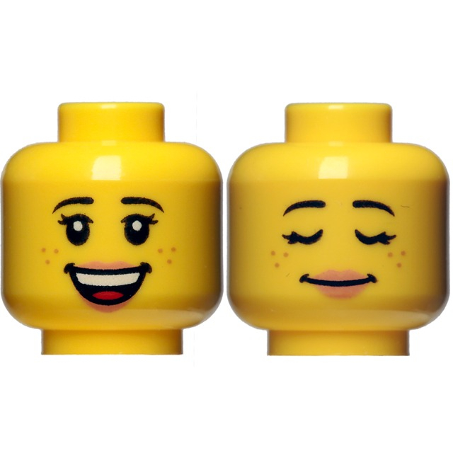 【樂高大補帖】LEGO 樂高 黃色 雀斑 笑臉 閉眼 微笑 睡覺 人頭【3626cpb1352/10305/10297】