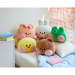 💕正版 LINE FRIENDS MININI SELINI臉型抱枕 熊大莎莉兔兔熊美雷納德娃娃抱枕 41cm 絨毛抱枕